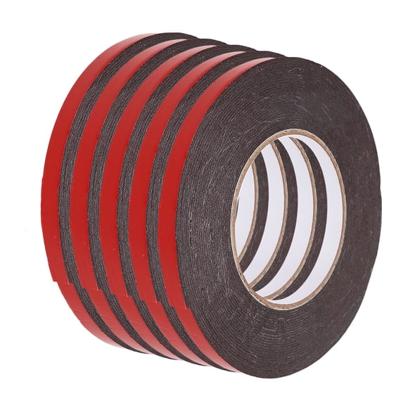 Cinta adhesiva de doble cara de espuma de PE Cinta de sellado de espuma súper fuerte resistente a la intemperie para montaje automotriz Cinta decorativa de molduras de automóviles (rojo)
