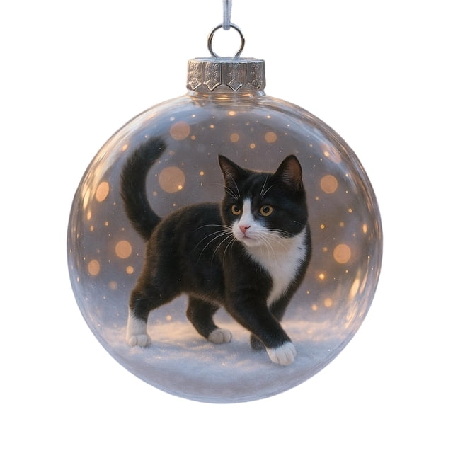 CaiYueKe Christmas Cat Ornaments Set Cute Kitty Tree Decorations Holiday Pet Pendant Collection Festive Animal Decor for Cat Lovers Home Party Supplies