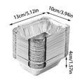 thumbnail image 2 of 50pcs Moulds Disposable Aluminum Baking Pan Kitchen Tools Consummate For Baking Cakes Brownies Bread Meatloaf Lasagna Or Lunch Box, Disposable Aluminum Baking Moulds, Non-Stick, Easy Clean,, 2 of 6