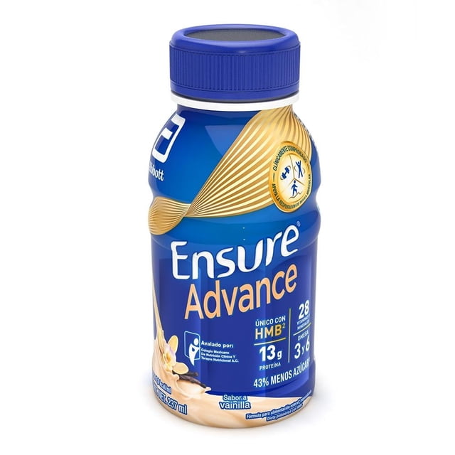 Fórmula Nutricional Ensure Advance Sabor Vainilla Botella de 237ml