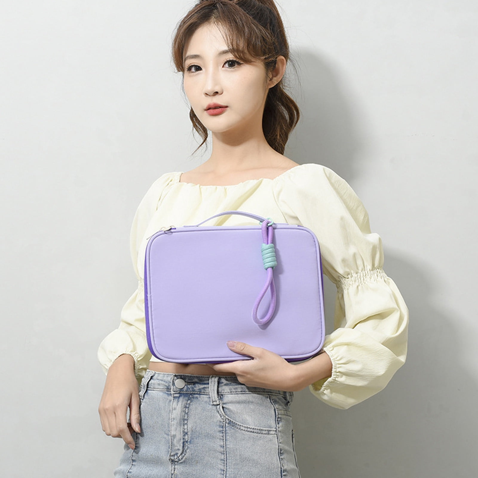 MTBLYS Funda de nailon para tablet | 11 pulgadas | Organizador multicapa | Estuche compacto para dispositivos electrónicos | Negro, tinta, naranja, gris, verde, amarillo