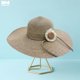 thumbnail image 2 of Sombrero de Playa de Ala Ancha para Mujer Margarita 42 cm beige Unitalla, 2 of 6