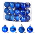 thumbnail image 2 of Xihbxyly Bolas de Navidad para Árbol, Adornos Colgantes Galvanizados, Bolas de Plástico con Purpurina, Juego de 24 Piezas, Diseño Irrompible, Decoración Navideña Multiusos, Hogar, Fiesta, Boda, 3 Cm, 2 of 3