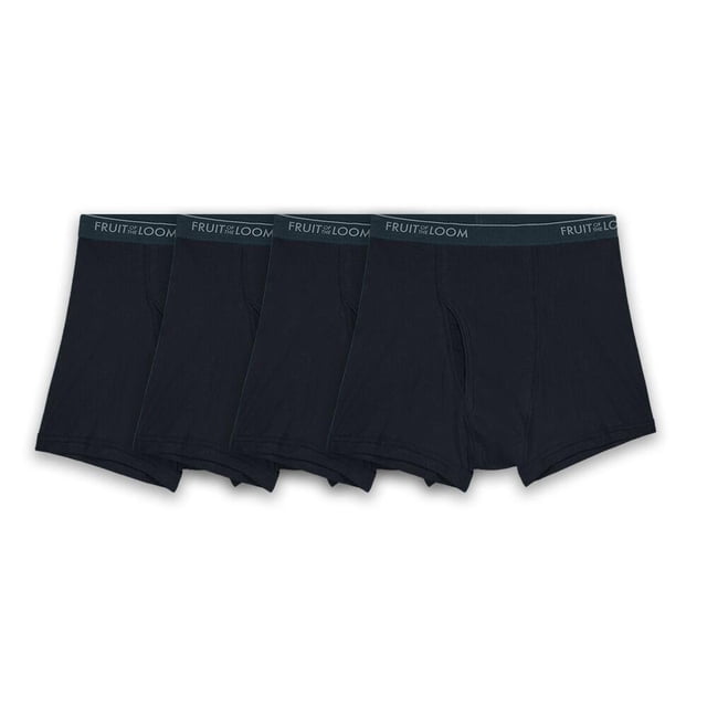 Bóxer Fruit of the Loom para Hombre Bóxer Trunk Algodón Sustentable Negro 4 Piezas Talla G