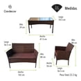 thumbnail image 2 of Sala De Jardin Estilo Mimbre Color Marron Con Cojines, 2 of 7