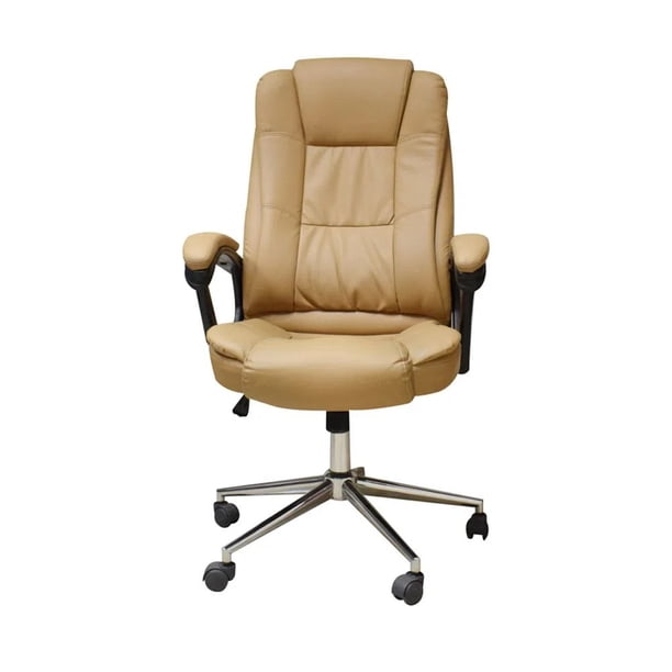 SILLA EJECUTIVA OFICINA ERGONOMICA VINIPIEL CAFE SEMIRECLINABLE