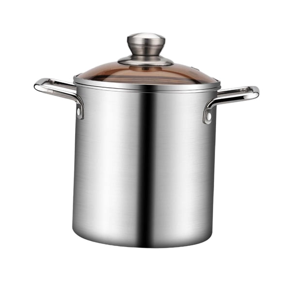 Olla freidora pequeña de acero inoxidable, utensilio de cocina japonés para freír pavo. con tapa