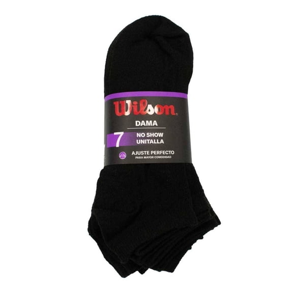 Tin Wilson para Dama Diseño Liso Negro 7 Pares Unitalla