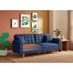 thumbnail image 1 of Sofá Cama Makora Maxim Azul Lino 3 Posiciones con Soft Foam Reclinable, 1 of 9