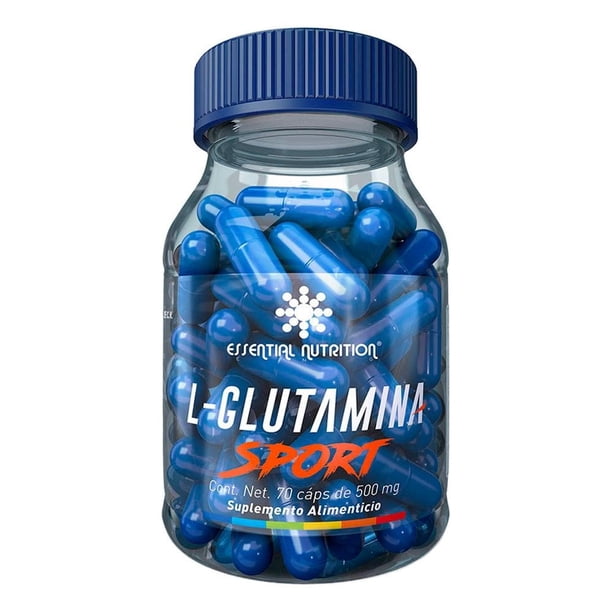 Suplemento alimenticio Essential Nutrition L-Glutamina Sport 70 cápsulas de 500 mg