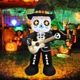 thumbnail image 1 of Inflable Catrín con Guitarra 1.8 m con Luz LED, Decoración de Día de Muertos para Patio y Jardín, 1 of 4