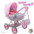 thumbnail image 4 of Cochecito Doll Deluxe 509 Crew de algodón de azúcar, rosa, para muñecas de hasta 18 pulgadas, 4 of 5