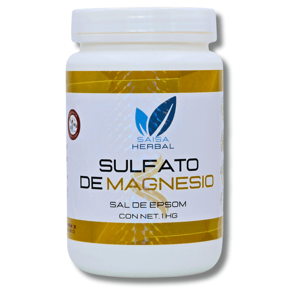 Sulfato de Magnesio SAISA HERBAL Sal de Epsom 1 Kg