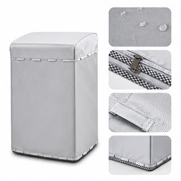 COOPHYA Cubre Lavarropas Top Load Con Material Y Cierre Para Proteger Del Sol Y Polvo