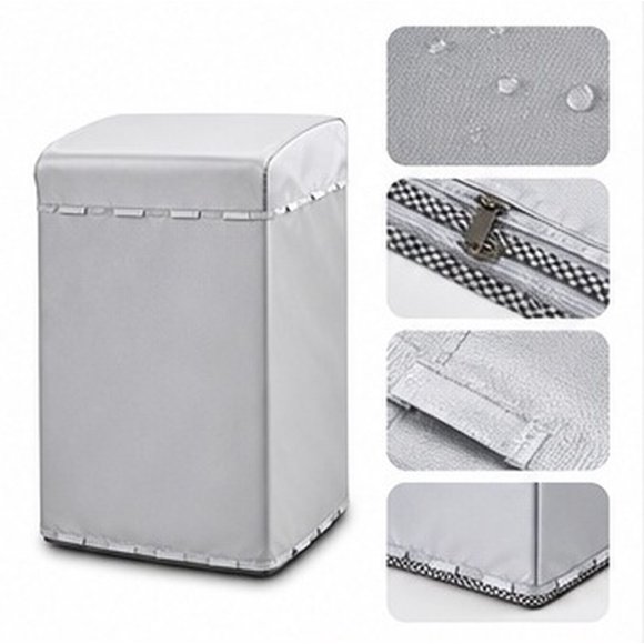 COOPHYA Cubre Lavarropas Top Load Con Material Y Cierre Para Proteger Del Sol Y Polvo