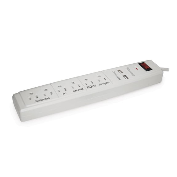Supresor de Picos Sanelec con 2 Entradas Usb  1356