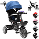 thumbnail image 1 of Carriola tipo Triciclo para Niños Asiento Giratorio 360 JOYKOO Reclinable Luz Sonido - Azul, 1 of 7