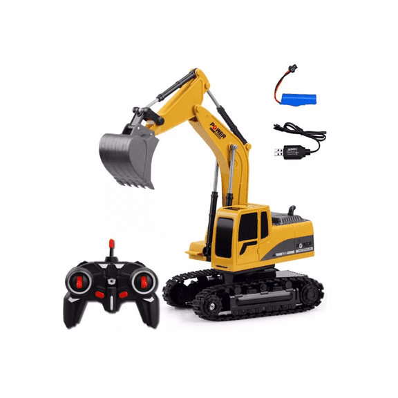 Excavadora Control Remoto Play Go 1:24 Rc Juguete Niños Color Amarillo