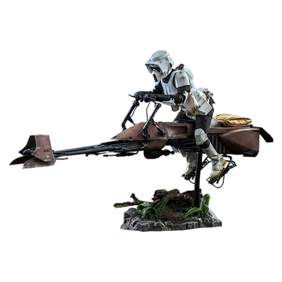Figura Hot Toys 1/6 de Escala Star Wars Return Of The Jedi: Scout Trooper and Speeder Bike
