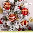 thumbnail image 4 of Esferas para árbol de navidad Artego extra grandes de 15 cm de diámetro paq 4 esferas  Circus * Línea Caramel 4 acabados distintos, en tonos rojo y dorado, para colgar Christmas ornaments, 4 of 6