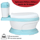 thumbnail image 5 of Baño Entrenador para Niños con Asiento Acolchado Antideslizante Diseño Realista - Azul, 5 of 6