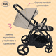thumbnail image 5 of System travel carriola Sicilia + portabebé plagado compacto telas premium beige, 5 of 9
