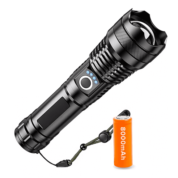 Lámpara Táctica Led 4000lm Usb Recargable 8000mah Teker T50 Negra