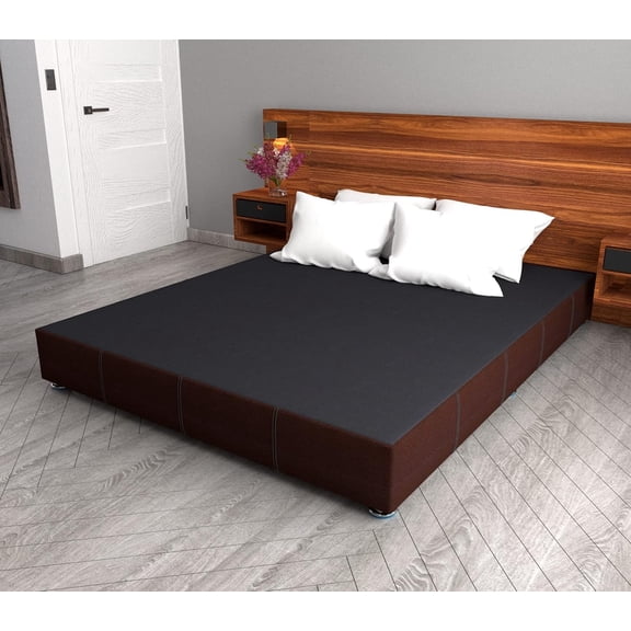 Dormez zzz Base Box para Cama Matrimonial con Tapizado Color Choc–10top