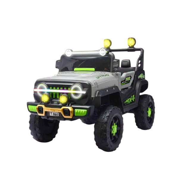 Montable Carro/camioneta Con Luces, Sonidos Para Niños gris