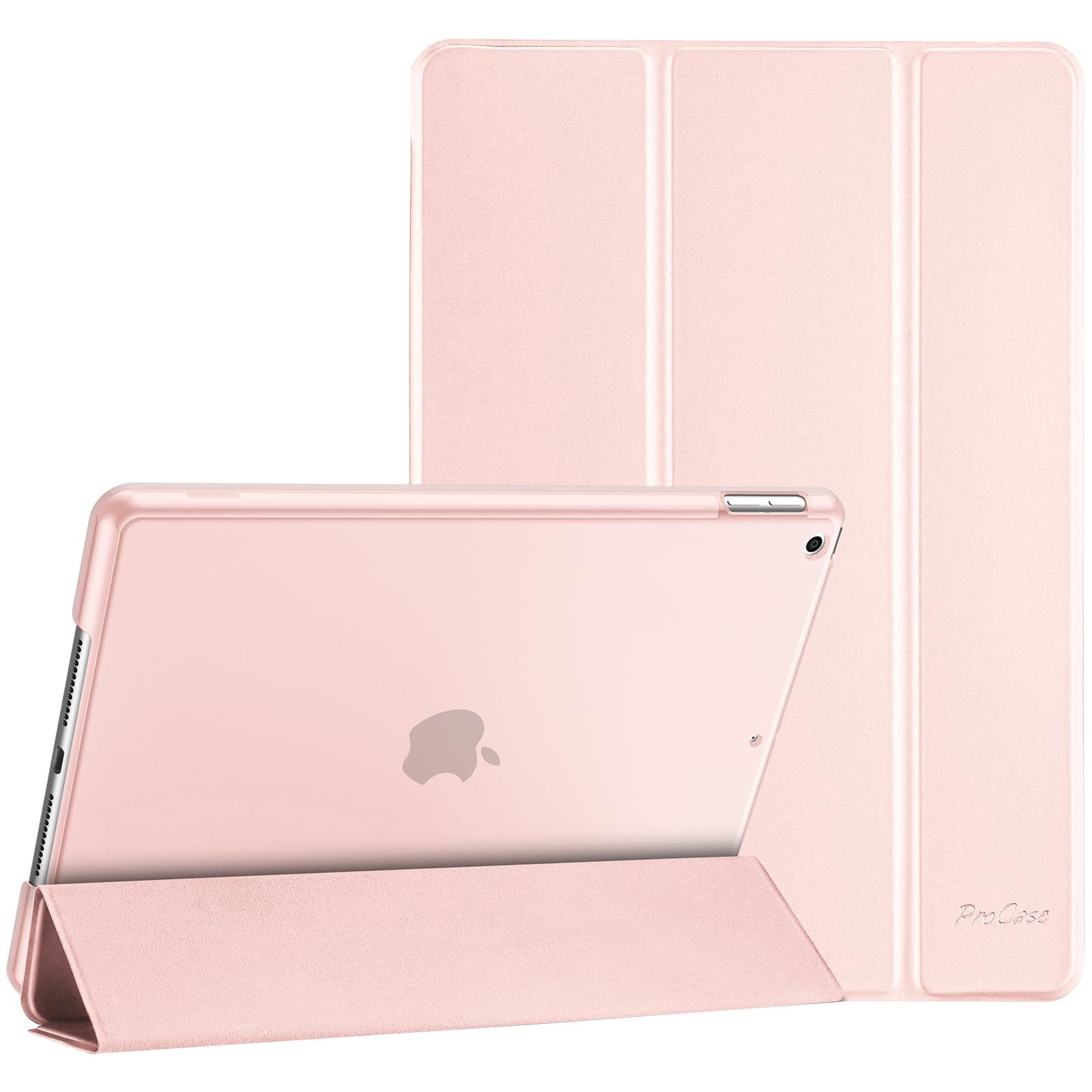 Funda ProCase para iPad de 9.ª, 8.ª y 7.ª generación 10.2, color rosa claro