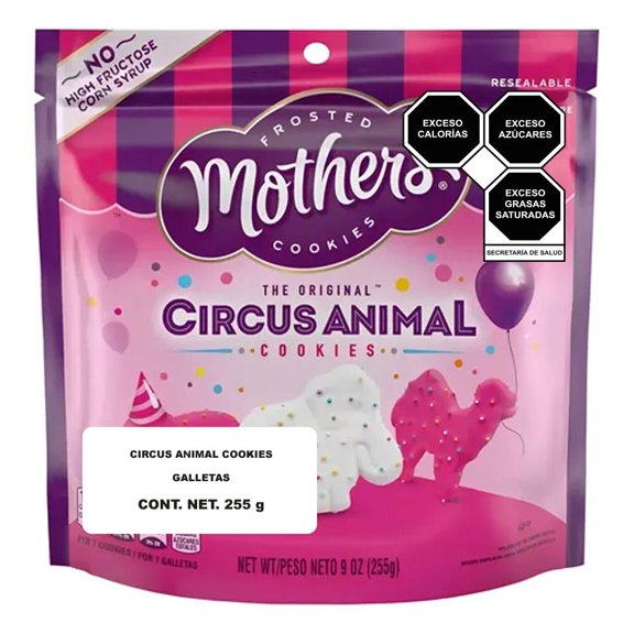Galletas Mother´s Animales de circo 255g
