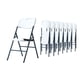 thumbnail image 1 of Sillas Plegables de Plástico Blancas  Set 8 Piezas LOOMBER para Patio Exterior, 1 of 7