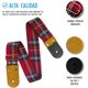 thumbnail image 3 of Correa para guitarra, Strap guitarra acústica, bajo eléctrico, guitarra eléctrica Kidam Escoces rojo, 3 of 3