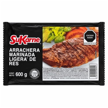 Arrachera De Res Sukarne Marinada Ligera 600 G