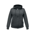 thumbnail image 1 of Sudadera Fruit of the Loom Para mujer con capucha y cierre, gris jaspe obscuro, talla G, 1 of 4