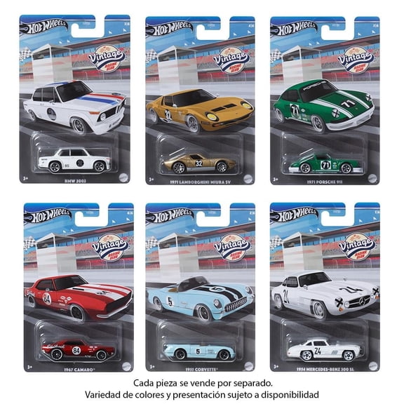 Set de Vehículos de Juguete Mattel Hot Wheels Collector Vintage Varios Modelos 1 Pieza