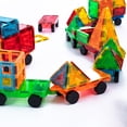 thumbnail image 4 of Juego de ruedas de camión de coche magnético, bloques magnéticos, azulejos magnéticos, Juguetes de bloques de construcción para niños y niñas, 4 of 9