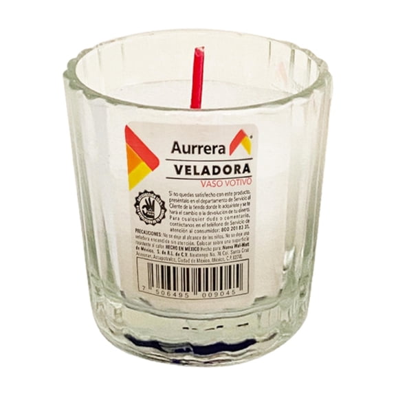 Veladora Aurrera vaso votivo 1 pza