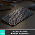 thumbnail image 2 of Logitech MX Keys Mini Teclado Minimalista inalámbrico Iluminado Compacto, Bluetooth, retroiluminado, USB-C, Compatible con Apple macOS, iOS, Windows, Linux, Android, Metal Build - Grafito, 2 of 4