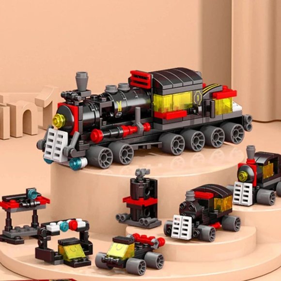 Mini Bloques De Construcción Tren de Vapor  118 Piezas