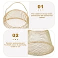 thumbnail image 3 of HOOWIFFY Canasta Para Huevos De Color Dorado Con Estructura Plegable Y Resistente, 3 of 7