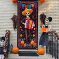thumbnail image 1 of Decoraciones de Halloween, 35 x 71 pulgadas, cubierta de puerta de Halloween y Día de Muertos, decoración de puerta de Halloween y Día de Muertos, decoración de fiesta de festival, cubierta de puerta, 1 of 6