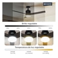 thumbnail image 4 of Ventilador de Techo Esquimal 122 cm con Lámpara LED, 6 Velocidades, Función Reversible, Temporizador 4h, Aspas de Madera Doble Vista, Color Negro, 4 of 6