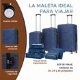 thumbnail image 2 of Set de 3 Maletas Con Organizadores Sun Coast Dubai ABS De 20", 24" y 28" Color Azul, 2 of 7