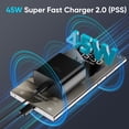 thumbnail image 2 of Cargador Samsung Super Fast tipo C de 45 W con cable Galaxy de 12 pies, 2 of 7