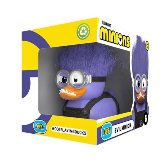 Figura de juguete TUBBZ Minions 9 cm Minion Púrpura Malvado – pato de goma coleccionable