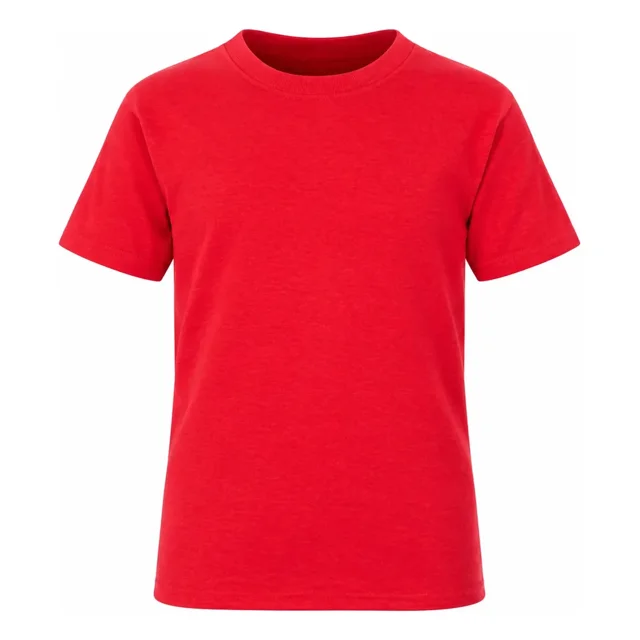 Playera para niño Optima lisa de algodón cuello redondo infantil y juvenil