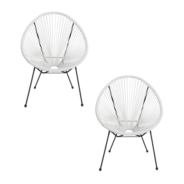 Ilios INNOVA Sillas Estilo Acapulco con Estructura de Acero y Diseño Retro Moderno – Ideales para Exterior e Interior, Ergonómica y Fáciles de Limpiar