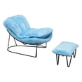 thumbnail image 4 of Mecedora Chaise Longue a escala 1/6, miniatura de tela suave, piezas para modelos de hobby Azul, 4 of 9