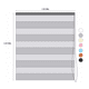 thumbnail image 2 of Persiana Doble Capa Con Diseño De Cebra Enrollable 100x200cm Gris con Blanco, 2 of 5